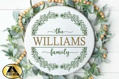 Family Monogram SVG Family Name SVG Farmhouse Wreath SVG Product Image 3