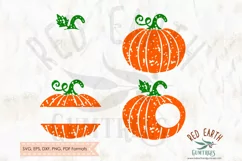 Distressed pumpkin, Halloween in SVG, DXF, PNG, EPS, PDF Product Image 1