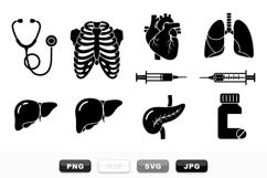 Medical Anatomy Icons Vector Set for Healthcare Product Image 1
