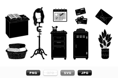 Vintage Office Desk Elements SVG Set for Crafts Product Image 1