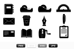 Office Essentials Vector Icon Set for Stationery Projects Product Image 1