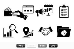 Professional Business Icon Set for Digital Marketing Product Image 1
