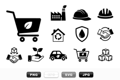 Eco Business Icon Set for Sustainability Projects Product Image 1