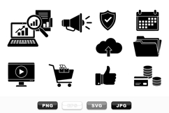 Business Marketing Svg Icon Set For Digital Use Product Image 1