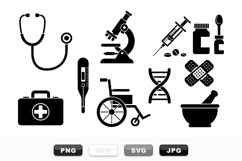 Medical Equipment Icon Vector Set for Healthcare Designs Product Image 1