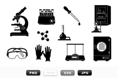Scientific Laboratory Equipment Vector Clipart Bundle Product Image 1