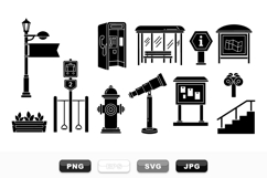 Urban Public Signage Icon Bundle for Maps Product Image 1