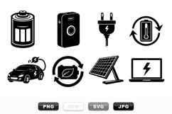 Eco Energy Icon Vector Set For Tech Projects Product Image 1