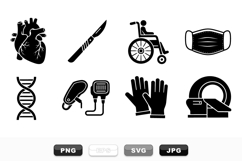Medical Equipment Vector Icons Bundle Set Product Image 1