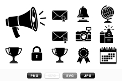 Business Office Icons Vector SVG Set for Web and Print Product Image 1
