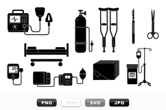 Medical Equipment Vector Clipart Set for Healthcare Design Product Image 1