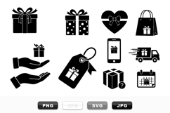 Gift Box Icon Vector Set For Ecommerce Use Product Image 1
