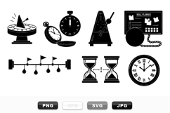 Vintage Timepiece SVG Icon Bundle for Crafts Product Image 1