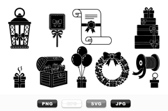 Christmas Gift Decoration Clipart Bundle for Holidays Product Image 1