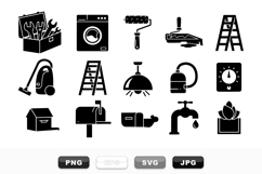 Home Repair Tools Icon Bundle for DIY Projects Product Image 1