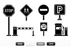 Traffic Sign Vector Clipart Bundle for Urban Designs Product Image 1
