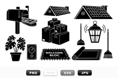 Home Essentials Icon Pack for Delivery and Decor Product Image 1