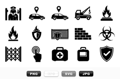 Security Safety Icons Vector Pack For Commercial Use Product Image 1