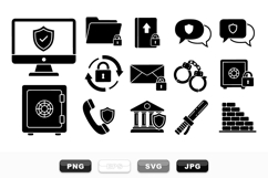 Security Icon Vector Set for Web and Print Use Product Image 1