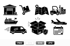 Logistics Shipping Icon Vector Bundle For Business Use Product Image 1