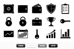 Secure Business and Finance Icon Vector Bundle Product Image 1