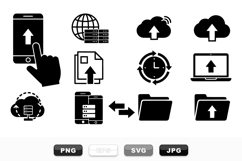 Vector Upload Icon Set For Digital Projects Product Image 1