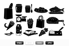 Rustic Kitchen Food Clipart Bundle With Groceries Product Image 1