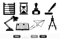 Educational Icon Vector Set for School and Office Use Product Image 1