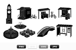 Urban Architecture Vector Icon Set For City Design Product Image 1