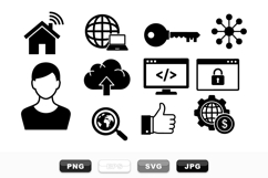 Digital Technology Icon Vector Clipart Bundle Product Image 1