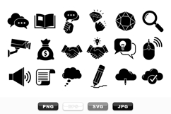 Black Business Icon Vector Clipart Set Product Image 1