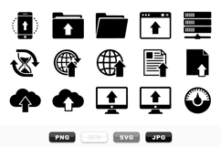 Upload Icon Vector Set for Digital UI Design Product Image 1