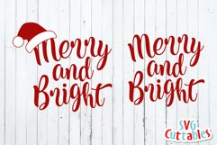 Christmas SVG | Merry and Bright | Shirt Design Product Image 3