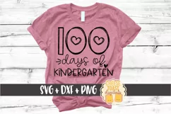 100 Days of Kindergarten - 100th Day of School SVG PNG DXF Product Image 1