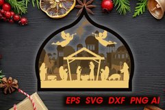 CHRISTMAS box multi-layer laser cutting files, 3D design Product Image 1