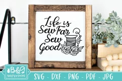 Funny Sewing SVG - Sew Far Sew Good - Sewing Quote SVG Product Image 6