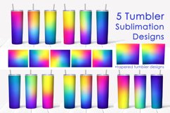 Tumbler Sublimation, Rainbow Design Tumbler 20oz Product Image 1