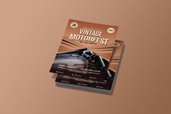 Vintage Motorbike Festival Flyer Brochure Template Product Image 2