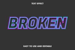 Broken text effect. easy to use and editable. premium vector Product Image 1