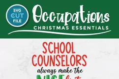 Christmas School Counselor svg - School Counselor nice list Product Image 3