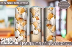 3D Seamless Sublimation Skinny Tumbler Wrap| 20oz | Png Product Image 3