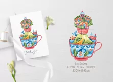 Watercolor underwater clipart. Nursery illustration, png Product Image 3