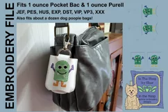 ITH Boy Monster Hand Sanitizer Holder - Key Fob or Bag Tag Product Image 2