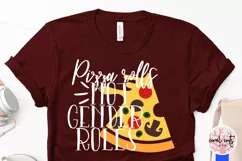 Pizza rolls not gender roles - Women Empowerment EPS SVG DXF Product Image 3