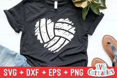 Volleyball SVG | Volleyball Heart | SVG Cut File Product Image 2