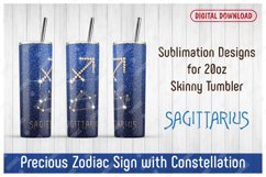 Sagittarius Zodiac Sign with Constellation 20oz SKINNY TUMBL Product Image 1