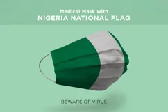 Mask with nigeria north korea norway oman Nation Flags Product Image 2