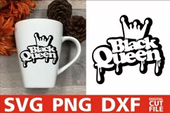 Black Queen svg, Afro Woman svg, Melanin svg, Dripping svg Product Image 1