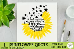 Sunflower quote saying SVG,Dandelion Sunflower rustic farm Product Image 1