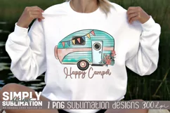 Happy Camper Sublimation Png | Summer Vacation Png Product Image 2